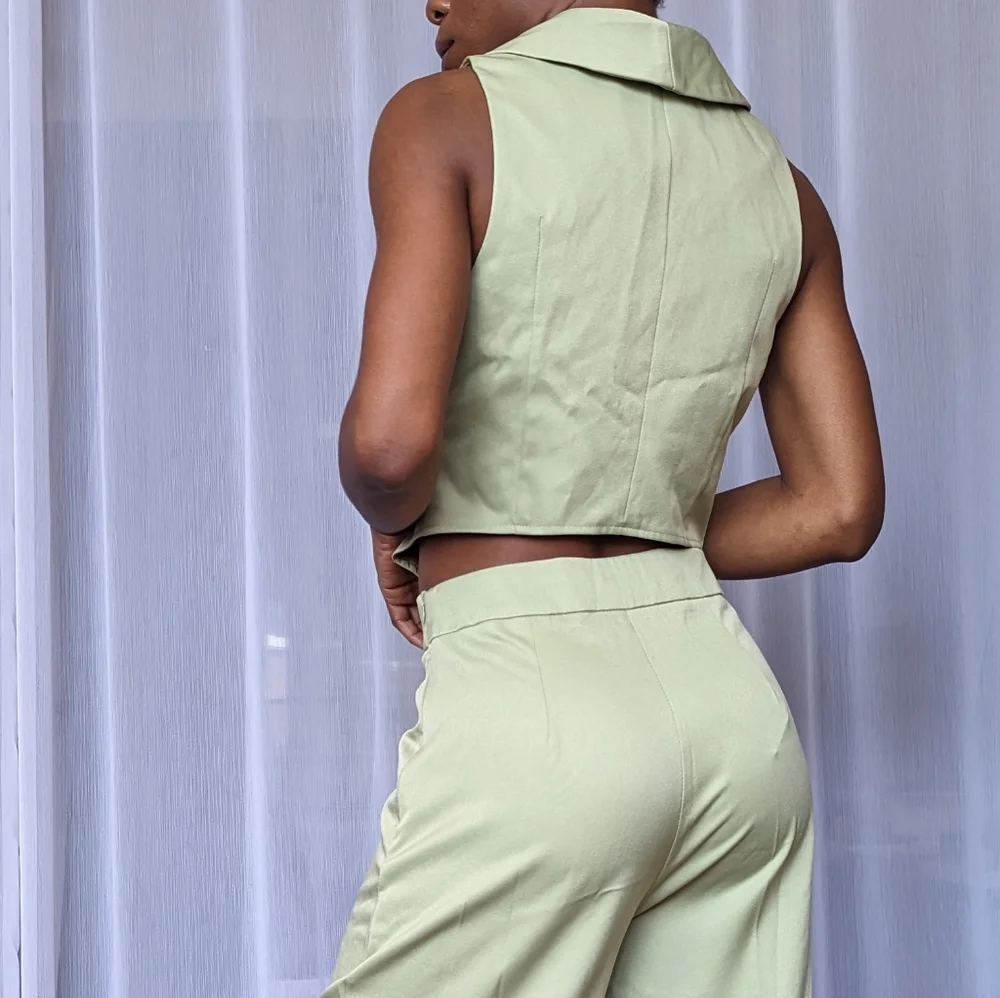 NWT Nasty Gal Mint Sleeveless Waistcoat - Picture 6 of 8